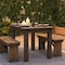 Flash Furniture Rectangle Farm Table, Rustic, Rectangular, 46" x 30", 30" W, 46" L, 30" H, Wood, Wood Grain XA-F-46X30-GG - alternate 4